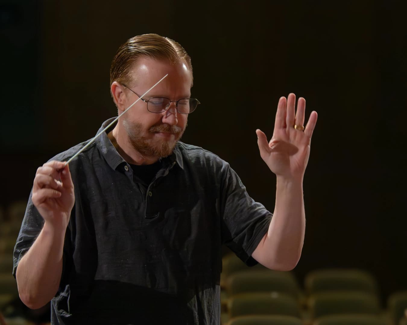 Conductor with baton