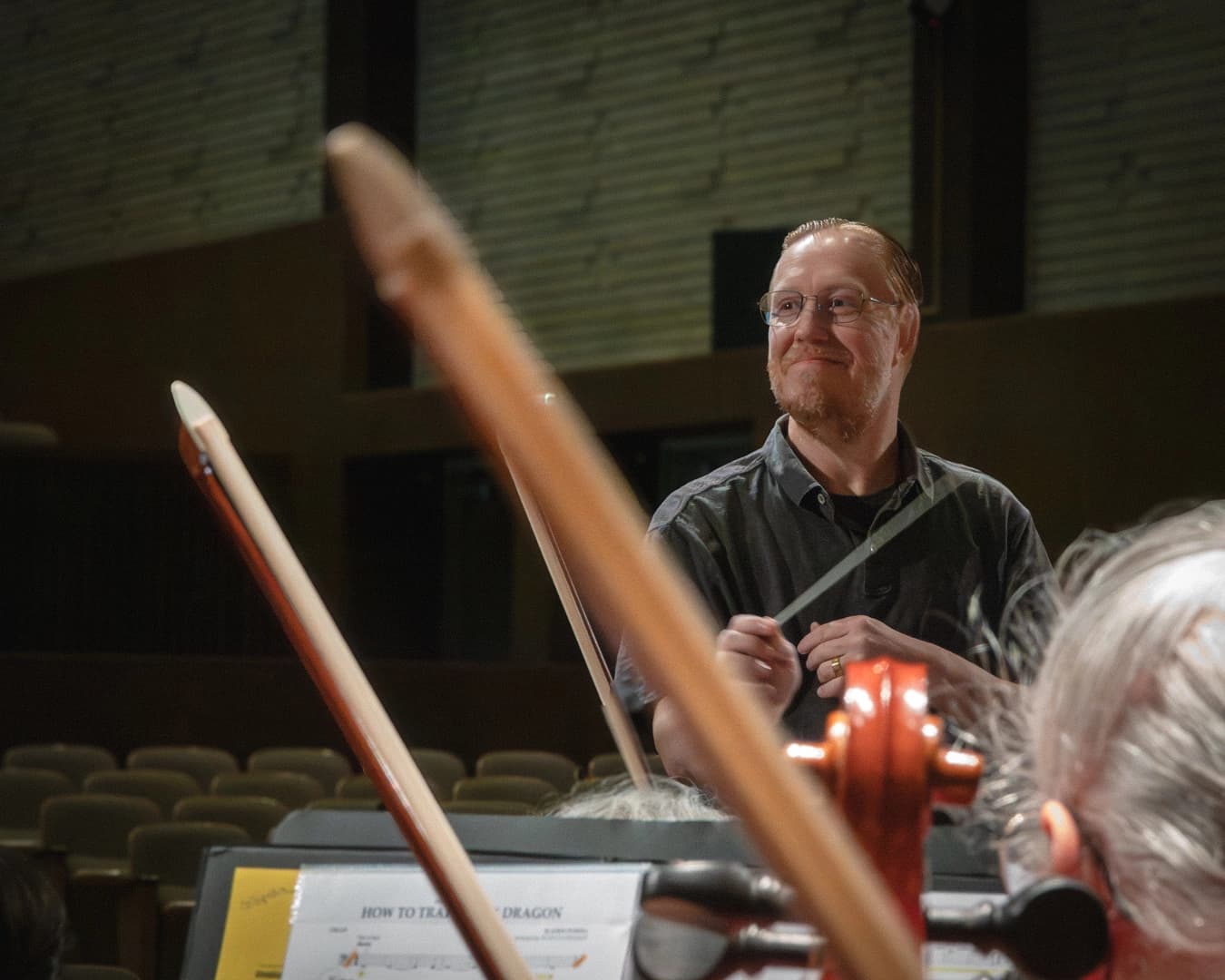 Conductor during performance