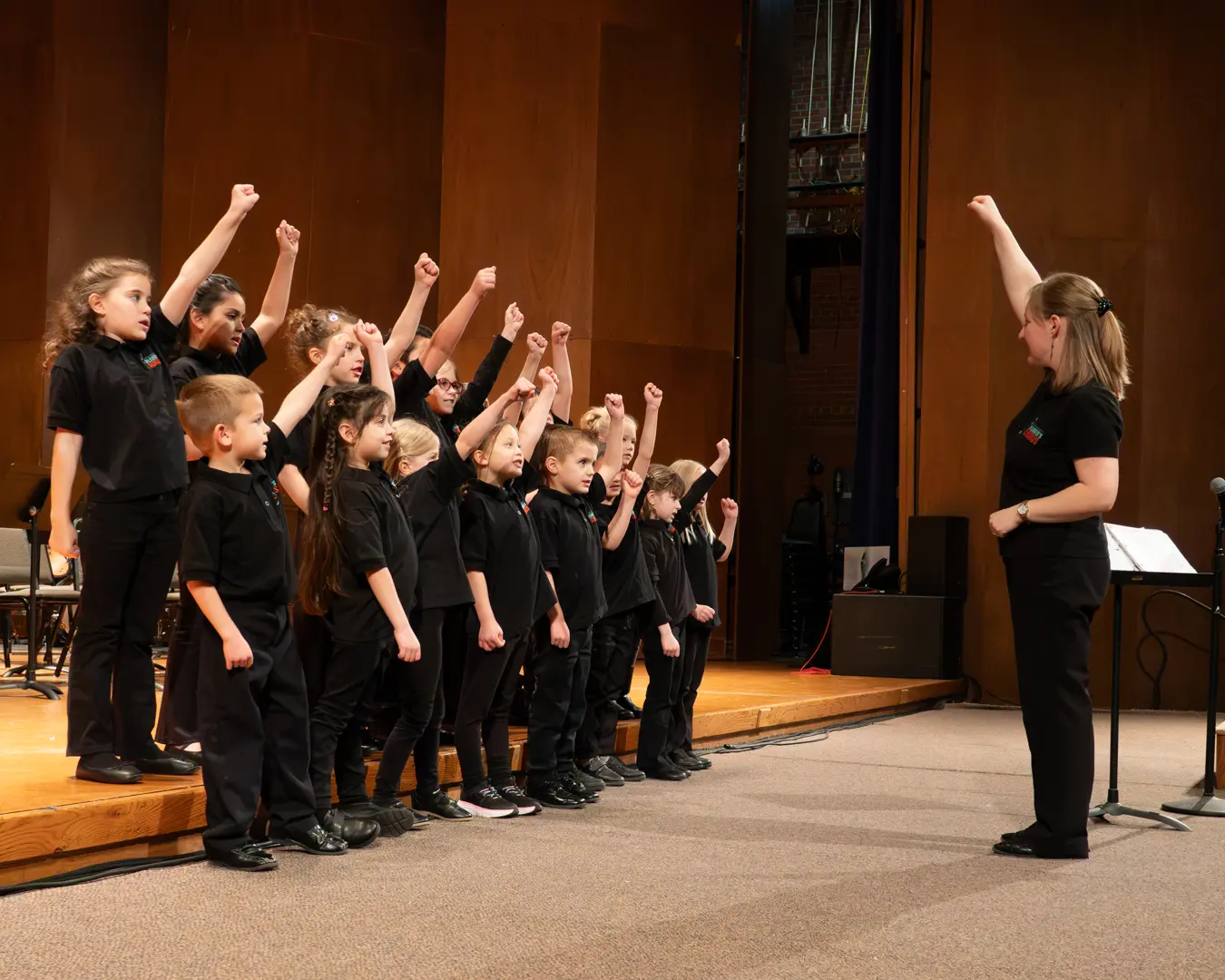 Children's Chorus on stage